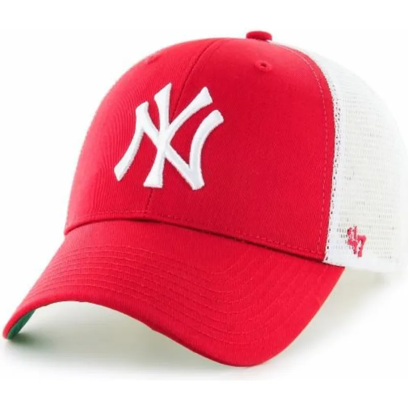 kepure-islenkta-raudona-snapback-vaikams-new-york-yankees-mlb-47-brand