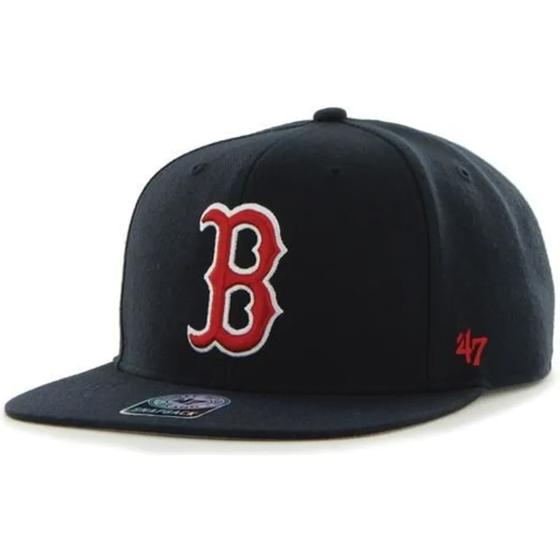 cap-plokscia-navy-blue-snapback-boston-red-sox-mlb-47-brand