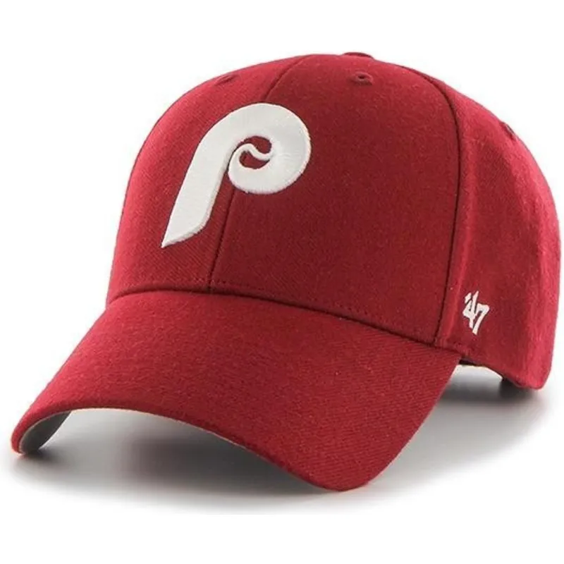kepure-islenkta-raudona-reguliuojamas-clasico-philadelphia-phillies-mlb-47-brand