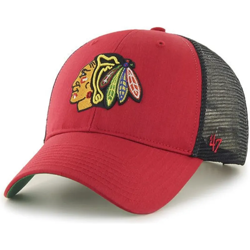 kepure-islenkta-raudona-snapback-chicago-blackhawks-nhl-47-brand