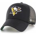 kepure-islenkta-juoda-snapback-pittsburgh-penguins-nhl-47-brand