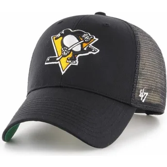 kepure-islenkta-juoda-snapback-pittsburgh-penguins-nhl-47-brand