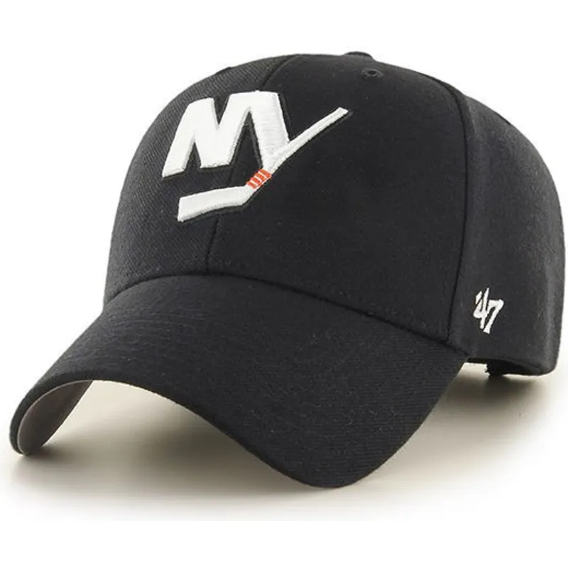 kepure-islenkta-juoda-reguliuojamas-new-york-islanders-nhl-47-brand