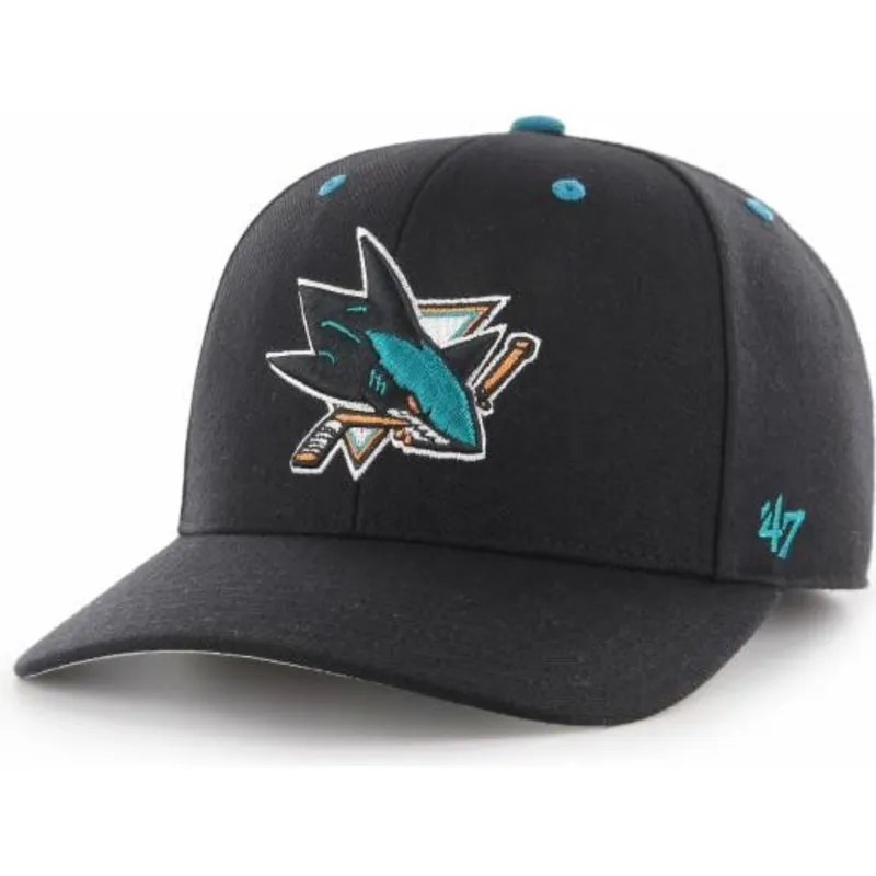 kepure-islenkta-juoda-reguliuojamas-san-jose-sharks-nhl-47-brand