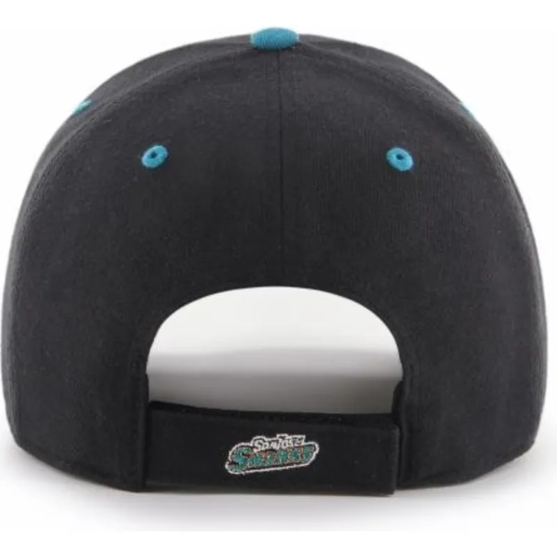 kepure-islenkta-juoda-reguliuojamas-san-jose-sharks-nhl-47-brand