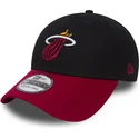 kepure-islenkta-juoda-priglundanti-39thirty-black-base-miami-heat-nba-new-era