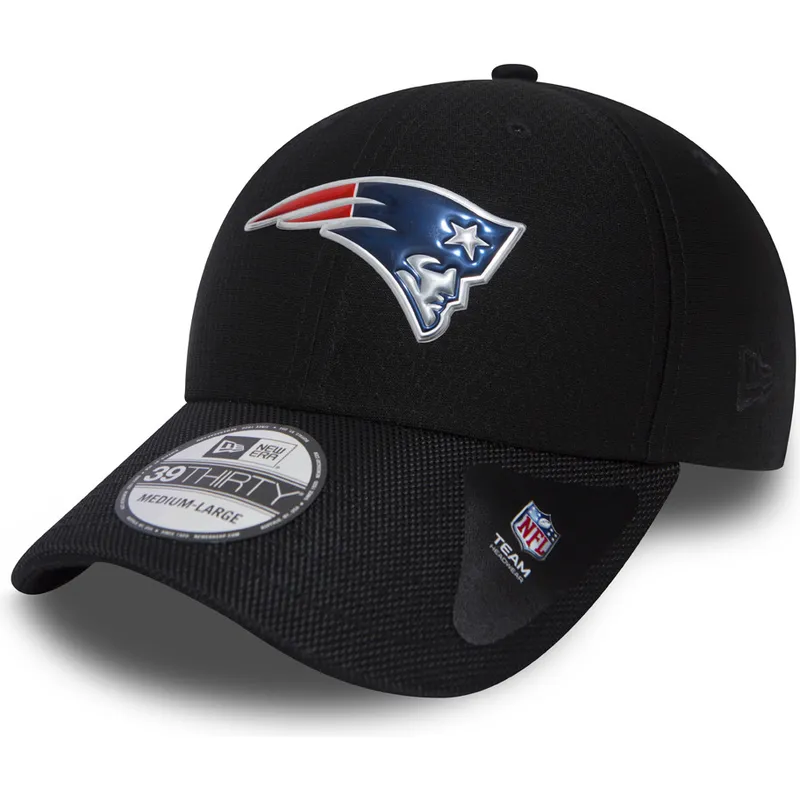 kepure-islenkta-tamsiai-melyna-priglundanti-39thirty-black-coll-new-england-patriots-nfl-new-era