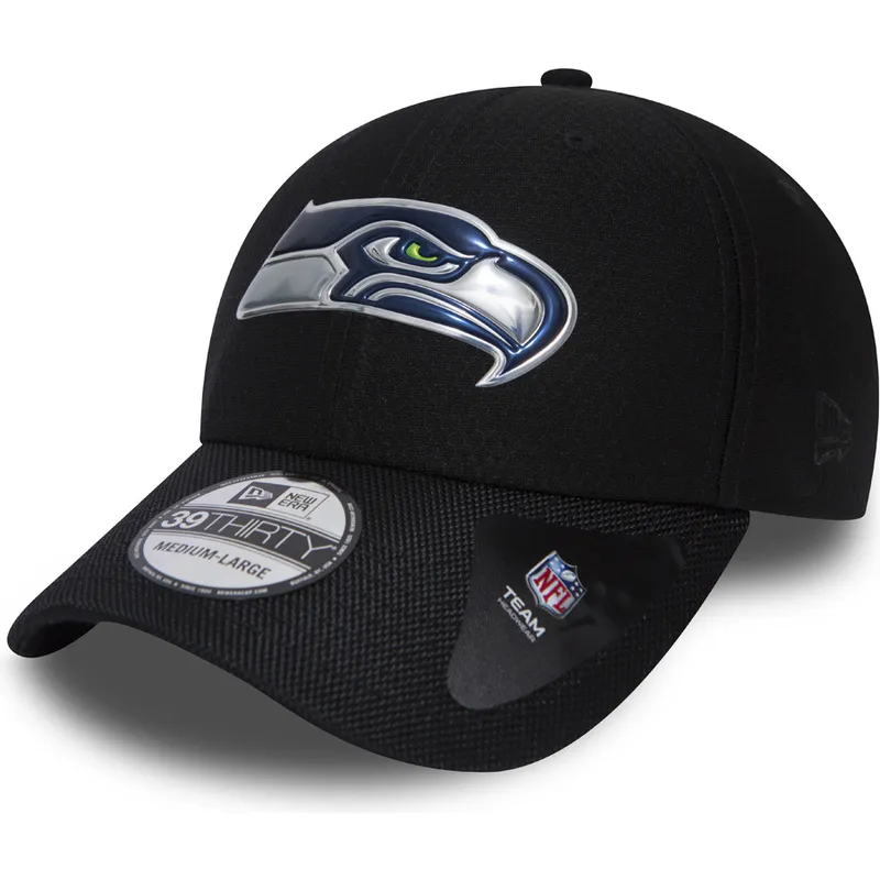 kepure-islenkta-juoda-priglundanti-39thirty-black-coll-seattle-seahawks-nfl-new-era
