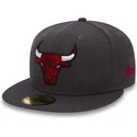 kepure-plokscia-juoda-priglundanti-59fifty-heather-chicago-bulls-nba-new-era