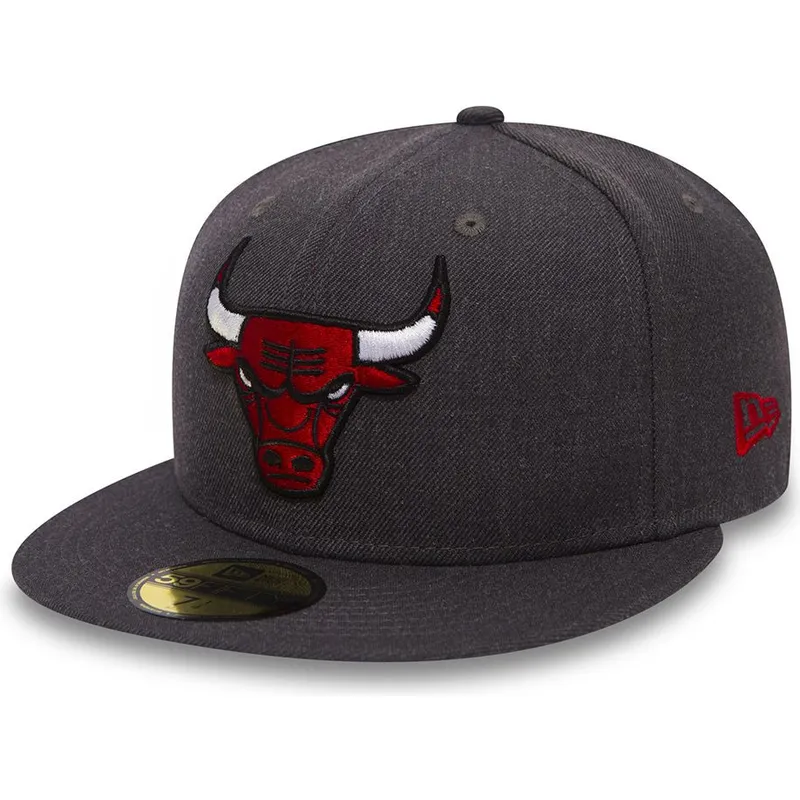 kepure-plokscia-juoda-priglundanti-59fifty-heather-chicago-bulls-nba-new-era