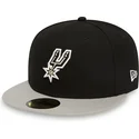 czarna-i-szara-dopasowana-czapka-z-daszkiem-59fifty-san-antonio-spurs-nba-marki-new-era