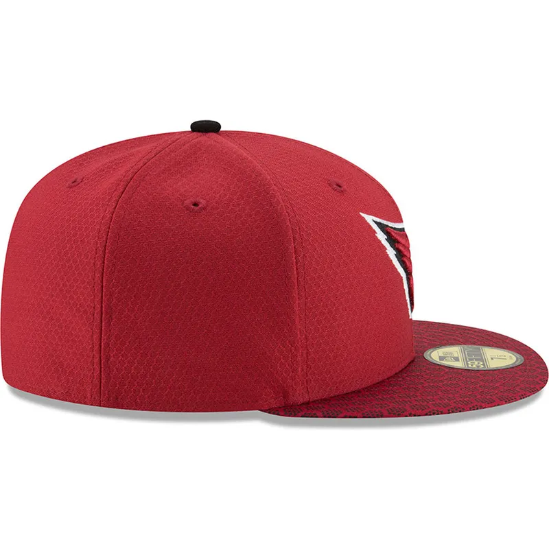 kepure-plokscia-raudona-priglundanti-59fifty-sideline-arizona-cardinals-nfl-new-era
