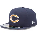 kepure-plokscia-tamsiai-melyna-priglundanti-59fifty-on-field-chicago-bears-nfl-new-era