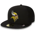 kepure-plokscia-juoda-priglundanti-59fifty-black-coll-minnesota-vikings-nfl-new-era