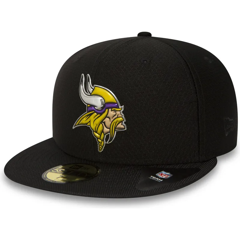 kepure-plokscia-juoda-priglundanti-59fifty-black-coll-minnesota-vikings-nfl-new-era