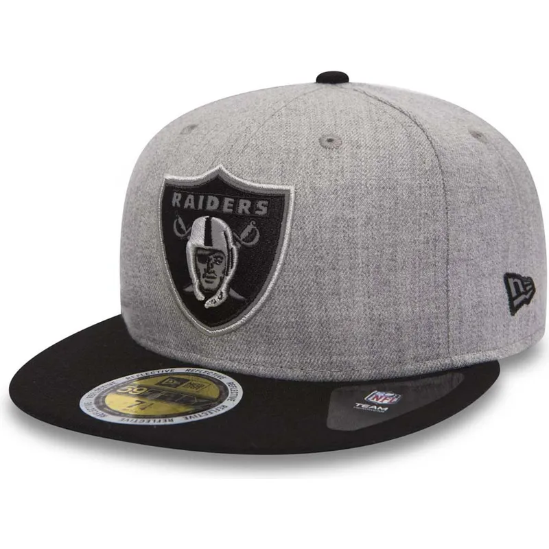 cap-plokscia-gray-ajustada-59fifty-reflective-heather-las-vegas-raiders-nfl-new-era