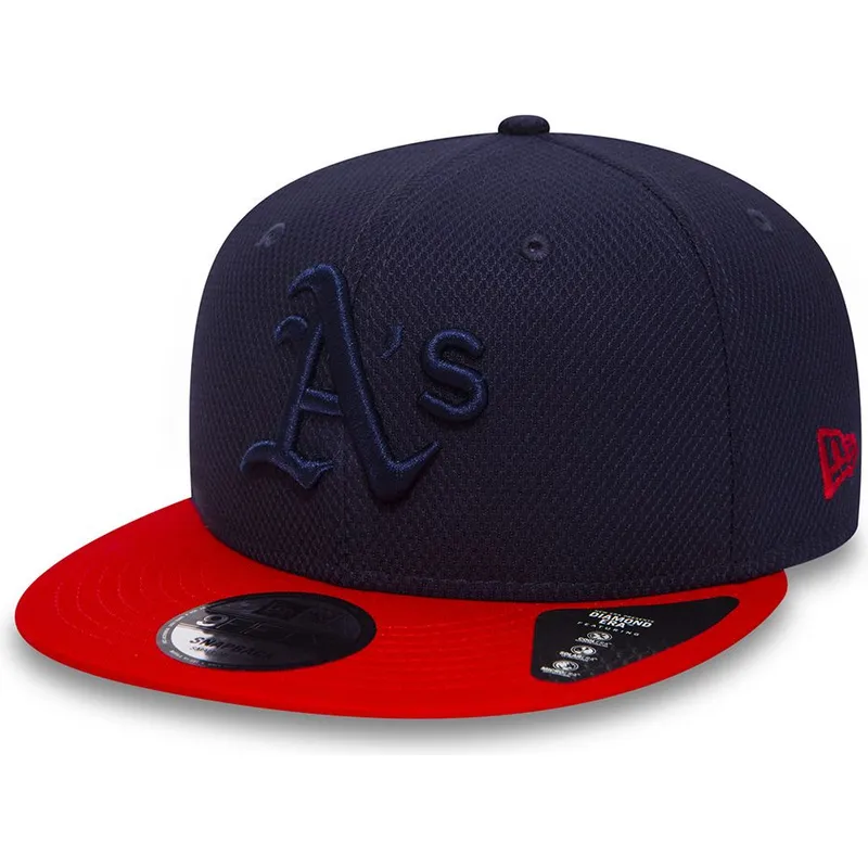 kepure-plokscia-tamsiai-melyna-snapback-9fifty-diamond-era-essential-oakland-athletics-mlb-new-era