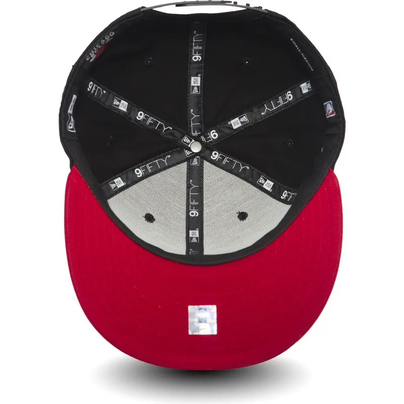 kepure-plokscia-juoda-snapback-9fifty-chicago-bulls-nba-new-era