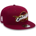 czerwona-plaska-czapka-snapback-dla-dzieci-9fifty-classic-cleveland-cavaliers-nba-od-new-era