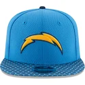 kepure-plokscia-melyna-snapback-9fifty-sideline-los-angeles-chargers-nfl-new-era