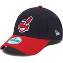 kepure-islenkta-juoda-reguliuojamas-9forty-the-league-cleveland-indians-mlb-new-era