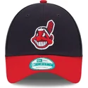 kepure-islenkta-juoda-reguliuojamas-9forty-the-league-cleveland-indians-mlb-new-era