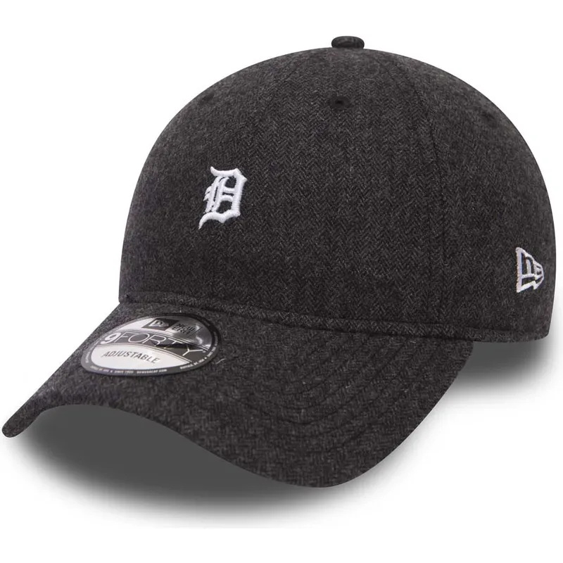 kepure-islenkta-juoda-reguliuojamas-9forty-herringbone-detroit-tigers-mlb-new-era
