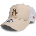 rozowa-czapka-trucker-z-brazowym-logo-9forty-essential-los-angeles-dodgers-mlb-od-new-era