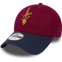 kepure-islenkta-raudona-reguliuojamas-9forty-mesh-cleveland-cavaliers-nba-new-era