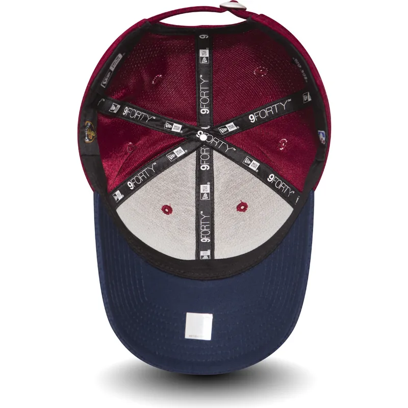 kepure-islenkta-raudona-reguliuojamas-9forty-mesh-cleveland-cavaliers-nba-new-era
