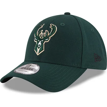 Cap išlenkta green adjustable strap 9FORTY The League Milwaukee Bucks NBA New Era