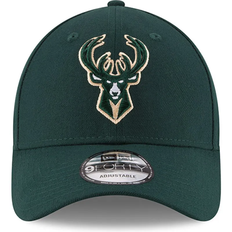 kepure-islenkta-zalia-reguliuojama-juostele-9forty-the-league-milwaukee-bucks-nba-new-era