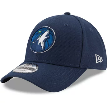 Wyginięta czapka ciemnoniebieska z regulacją 9FORTY The League Minnesota Timberwolves NBA New Era