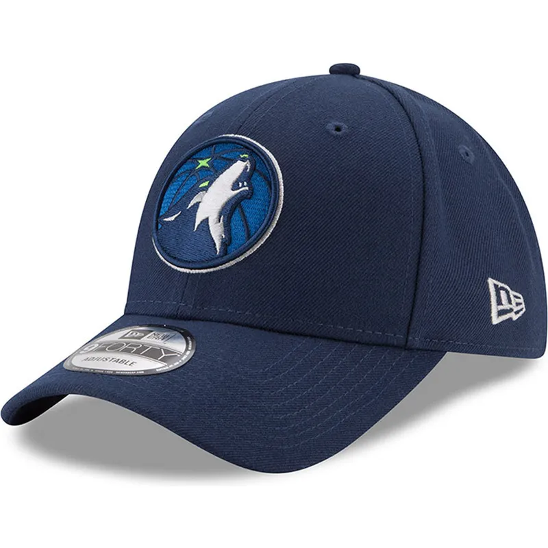 kepure-islenkta-tamsiai-melyna-reguliuojamas-9forty-the-league-minnesota-timberwolves-nba-new-era