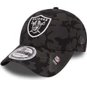 kepure-islenkta-juoda-reguliuojamas-9forty-night-time-reflective-las-vegas-raiders-nfl-new-era