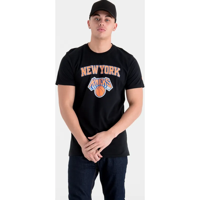 marskineliai-trumpomis-rankovemis-juoda-new-york-knicks-nba-new-era