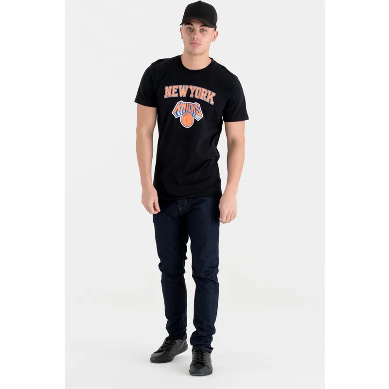 marskineliai-trumpomis-rankovemis-juoda-new-york-knicks-nba-new-era