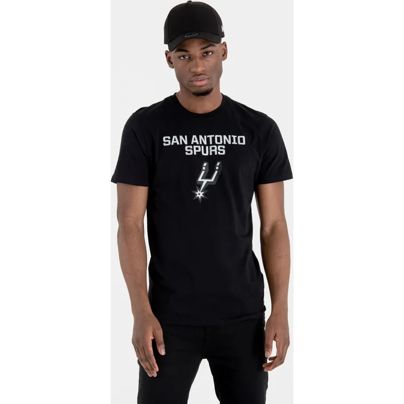 marskineliai-trumpomis-rankovemis-juoda-san-antonio-spurs-nba-new-era