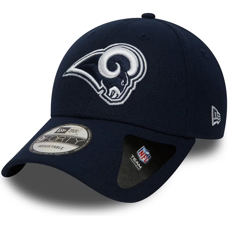 kepure-islenkta-tamsiai-melyna-reguliuojamas-9forty-the-league-los-angeles-rams-nfl-new-era