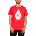 t-shirt-krotki-rekaw-czerwona-carving-block-true-red-volcom