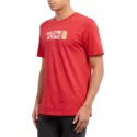 t-shirt-krotki-rekaw-czerwona-stence-engine-red-volcom