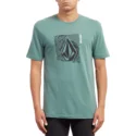 t-shirt-krotki-rekaw-zielona-stonar-waves-pine-volcom
