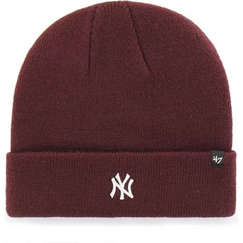 Czapka ciemno czerwony New York Yankees MLB Cuff Knit Centerfield 47 Brand