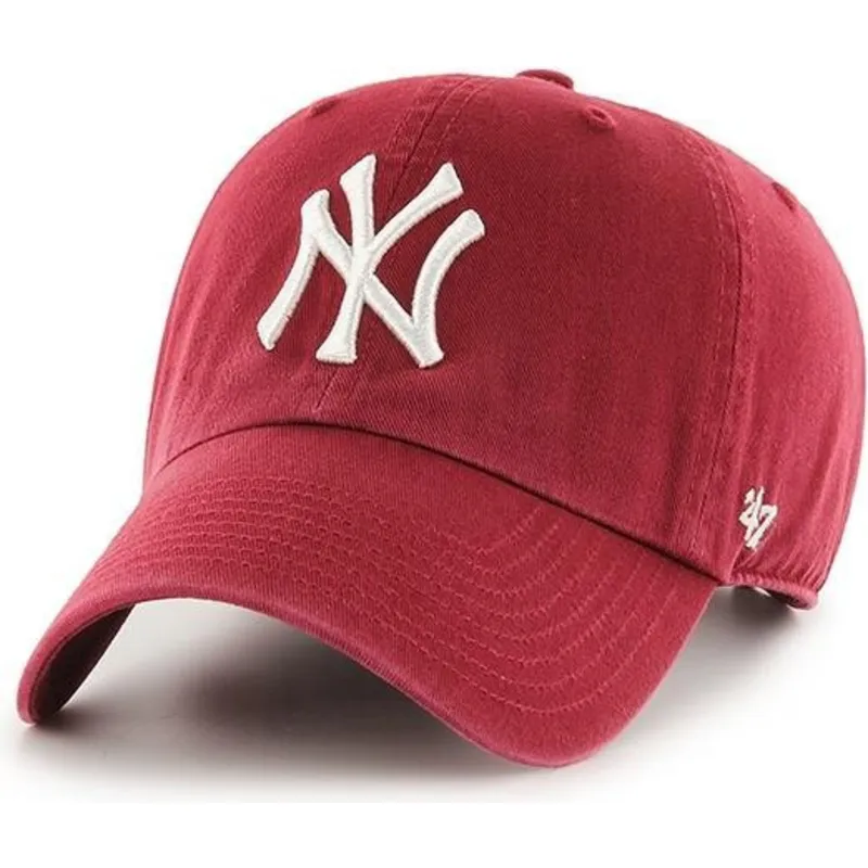 kepure-islenkta-raudona-reguliuojamas-cardenal-new-york-yankees-mlb-47-brand