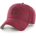 wyginieta-czapka-ciemno-czerwony-z-logo-ciemno-czerwony-new-york-yankees-mlb-clean-up-ultra-basic-47-brand