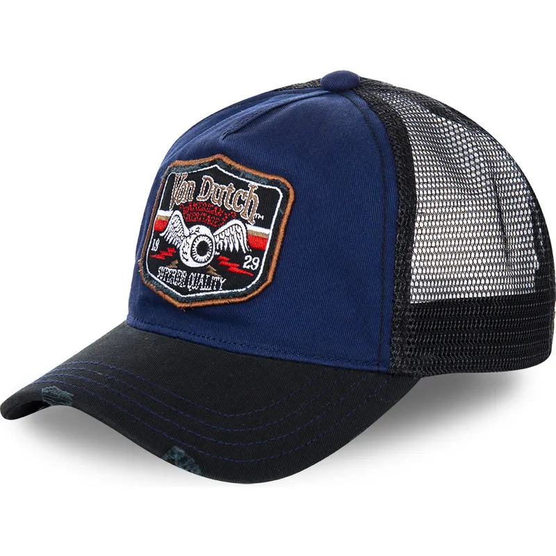 kepure-islenkta-melyna-snapback-truck03-von-dutch