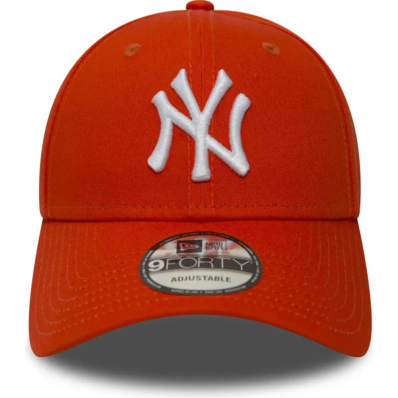 kepure-islenkta-oranzine-reguliuojamas-9forty-essential-new-york-yankees-mlb-new-era