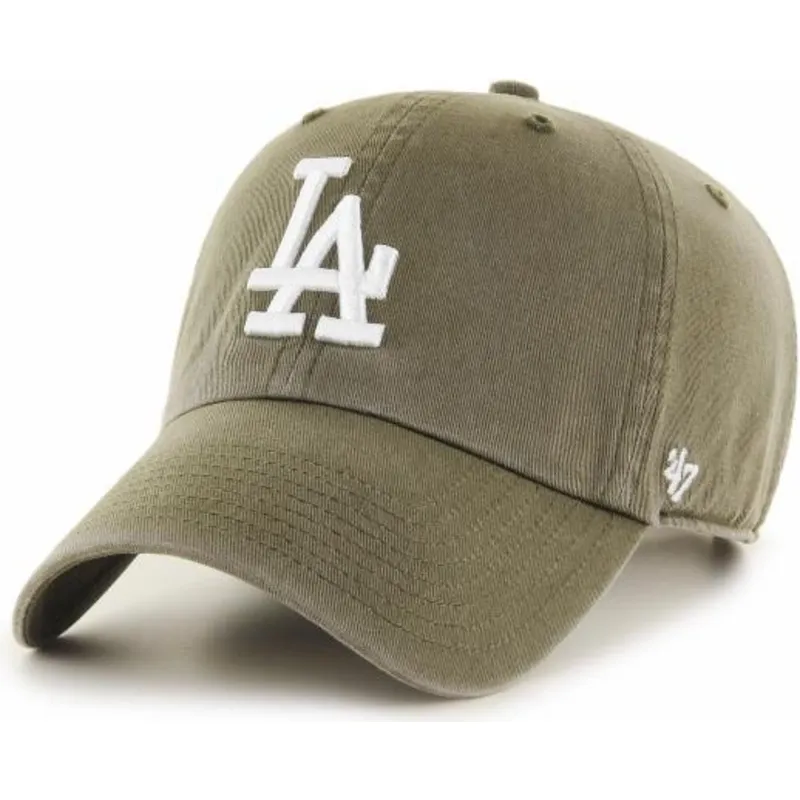 brazowa-czapka-z-zakrzywionym-daszkiem-los-angeles-dodgers-mlb-clean-up-marki-47-brand