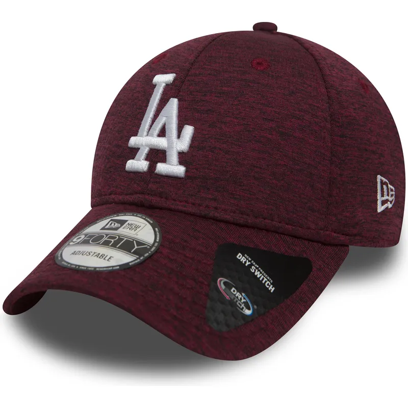 regulowana-bordowa-czapka-z-daszkiem-9forty-dry-switch-los-angeles-dodgers-mlb-od-new-era