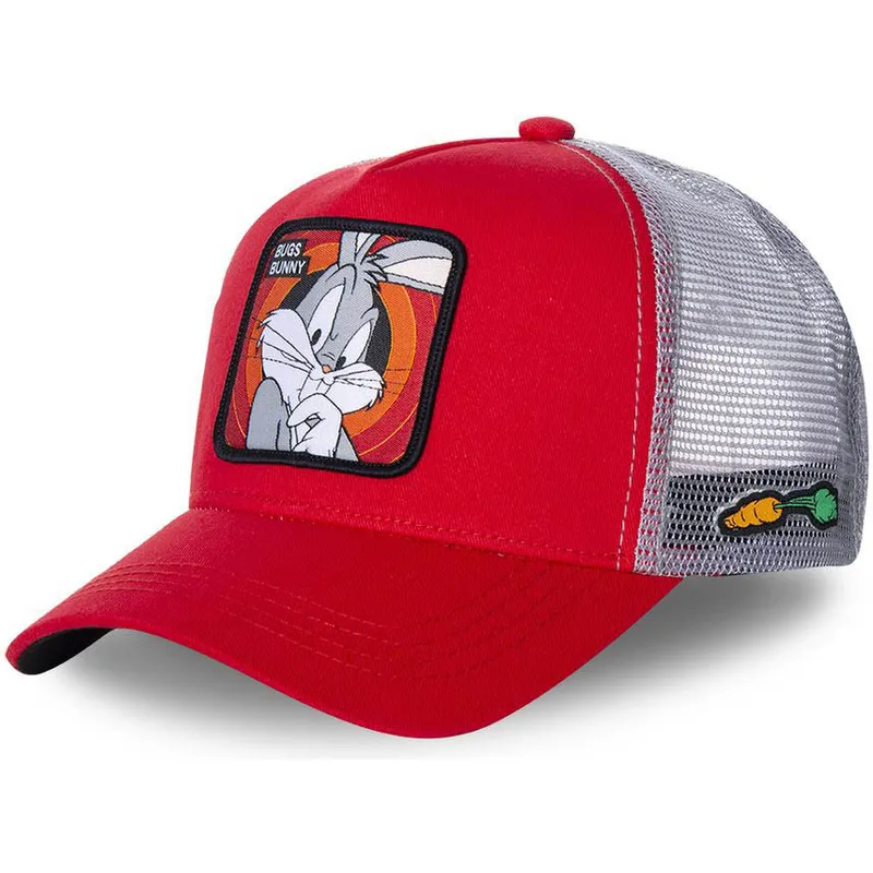 kepure-islenkta-raudona-snapback-bug1-kiskis-bagsis-looney-tunes-capslab